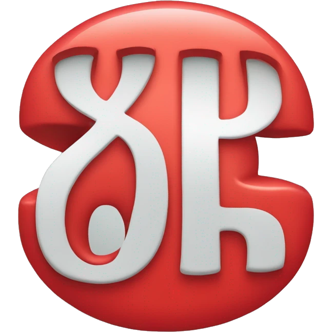 Create a bold red number eight emoji with a smooth, glossy look. It should have a slight 3D effect, similar to Telegram’s emoji style, with no background elements, focusing on the vibrant red color. emoji