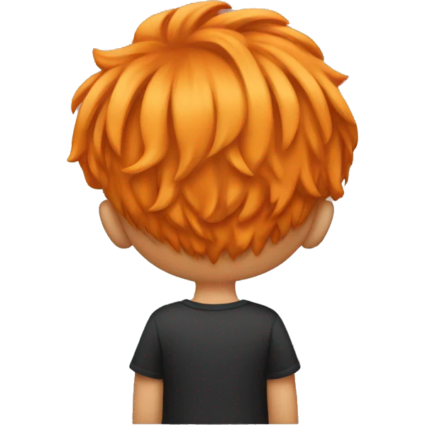 orange hair from behind emoji