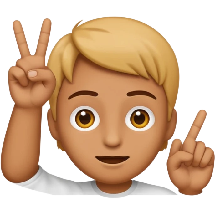 an emoji that with 2 fingers make a gesture of my eyes are on you emoji