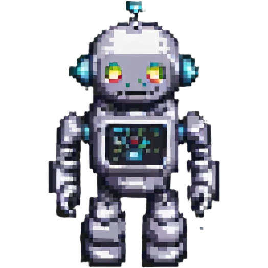 pixel art robot emoji