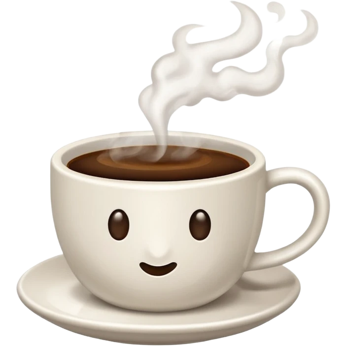 Coffee cup without face emoji