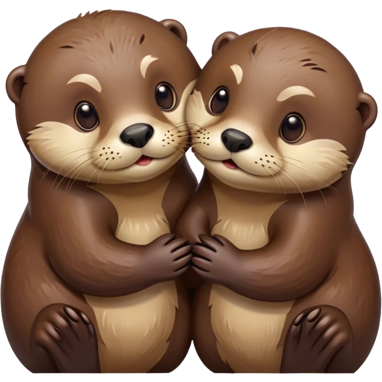 Kissing otters  emoji
