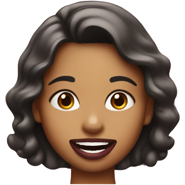 smiling girl with lipstick  emoji