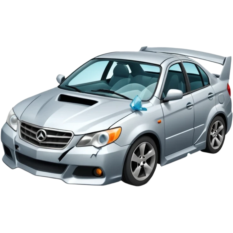 crashed car emoji