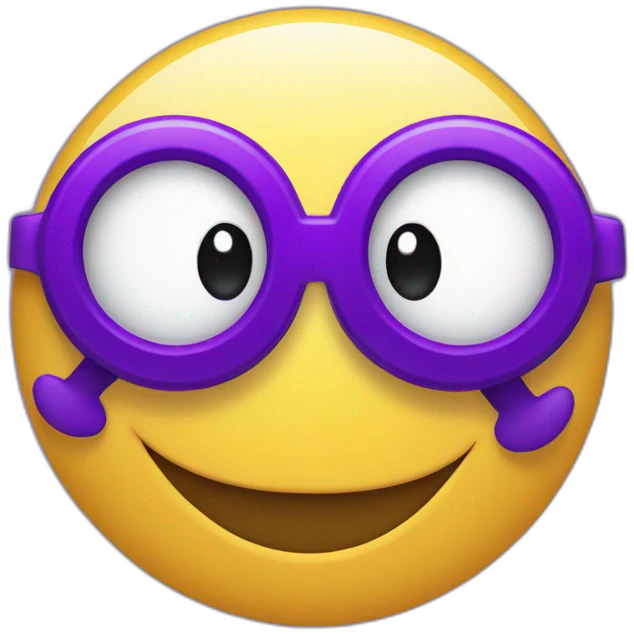 smile and big purple monocle emoji