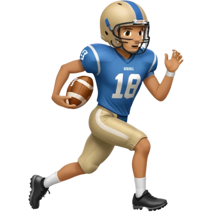 A person playing football on the field emoji