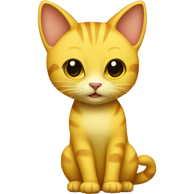 Yellow lombax-cat full body emoji