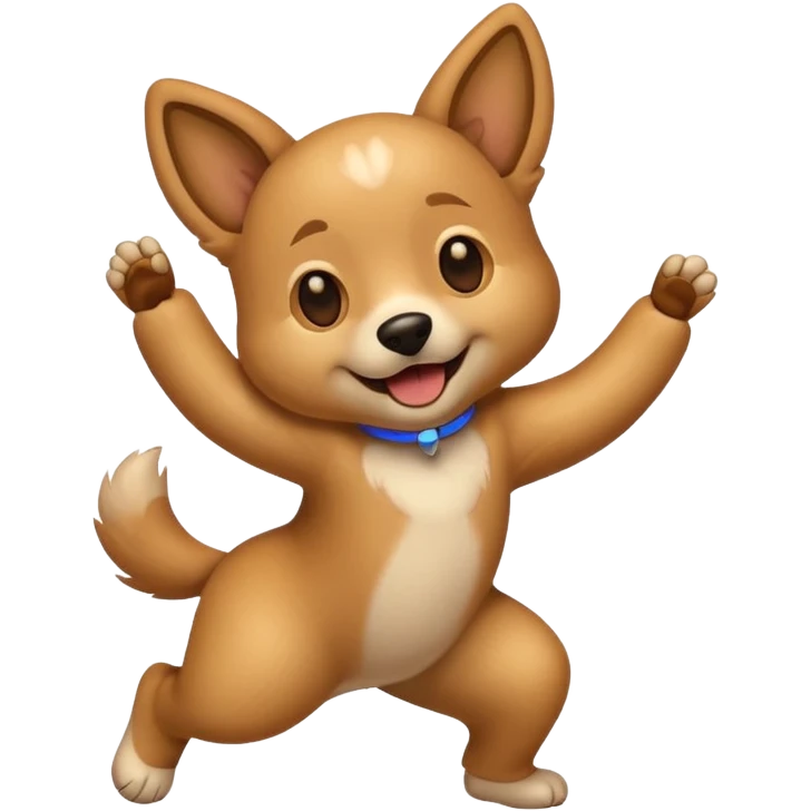 dancing dog emoji style emoji