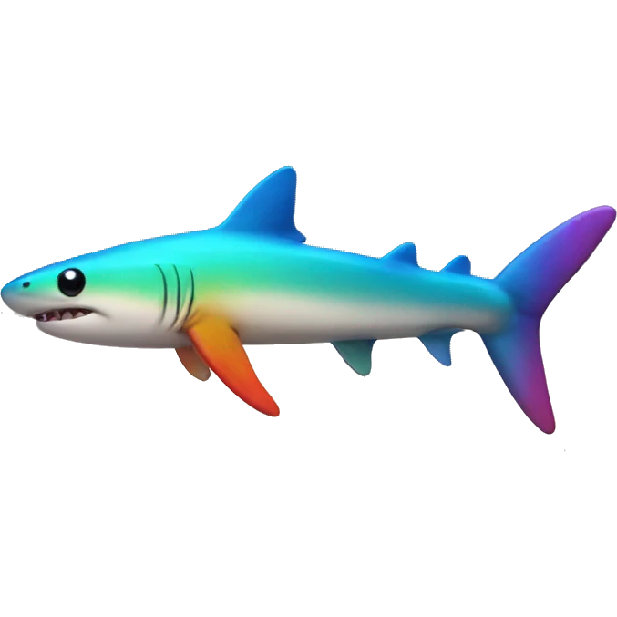 Rainbow shark emoji