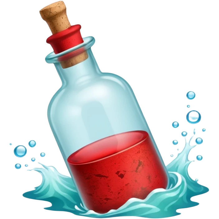 A Message Bottle, red emoji