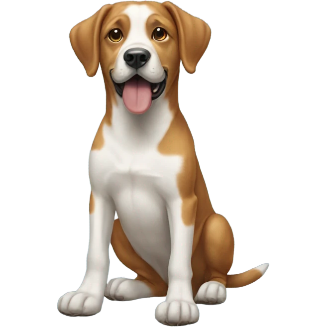 Dog with human feet emoji