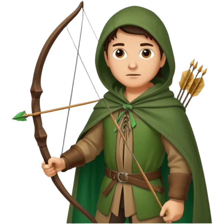 The classic hunter image with bow and arrow emoji