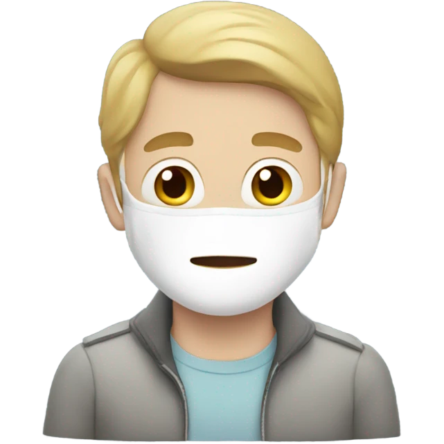 A dad with white mask emoji