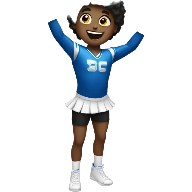 cheerleader boy cheering  emoji