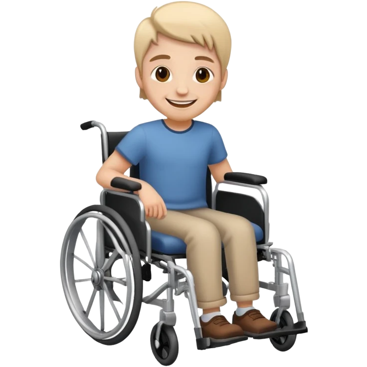 Person in wheelchair smiling emoji