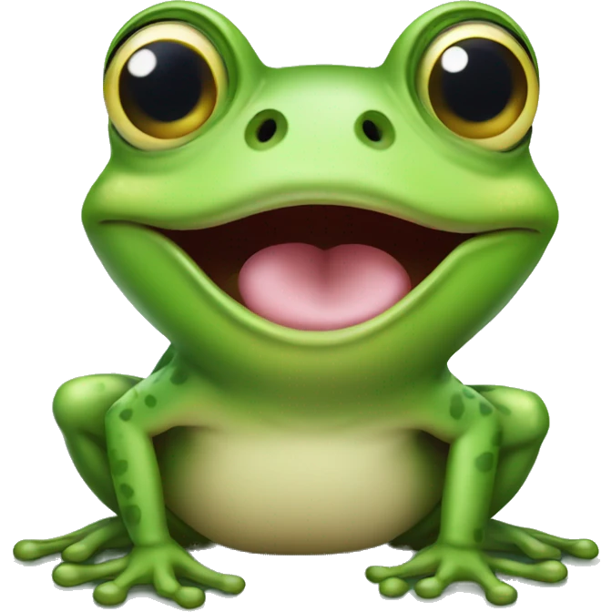 Frog with tongue out emoji