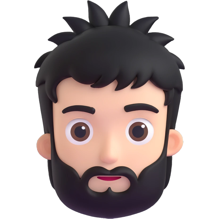 character with only three dark hairs on his head emoji