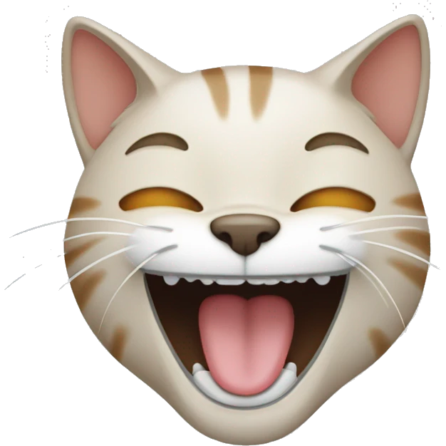 Cat laughing  emoji