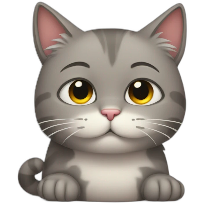 depressed tired kitty emoji