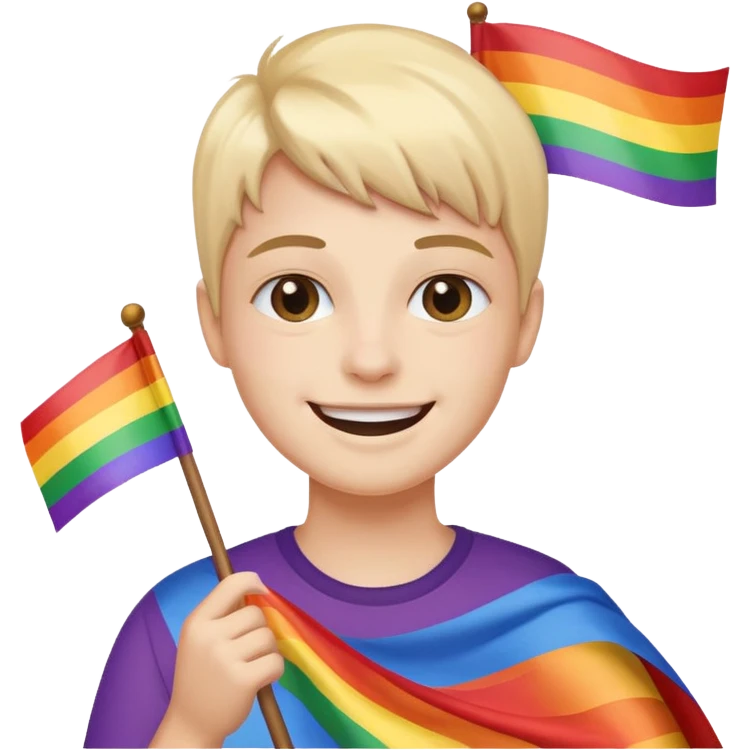 Nazi with pride flag emoji