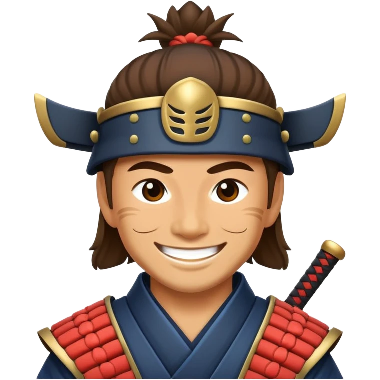 happy samurai warrior smiling emoji