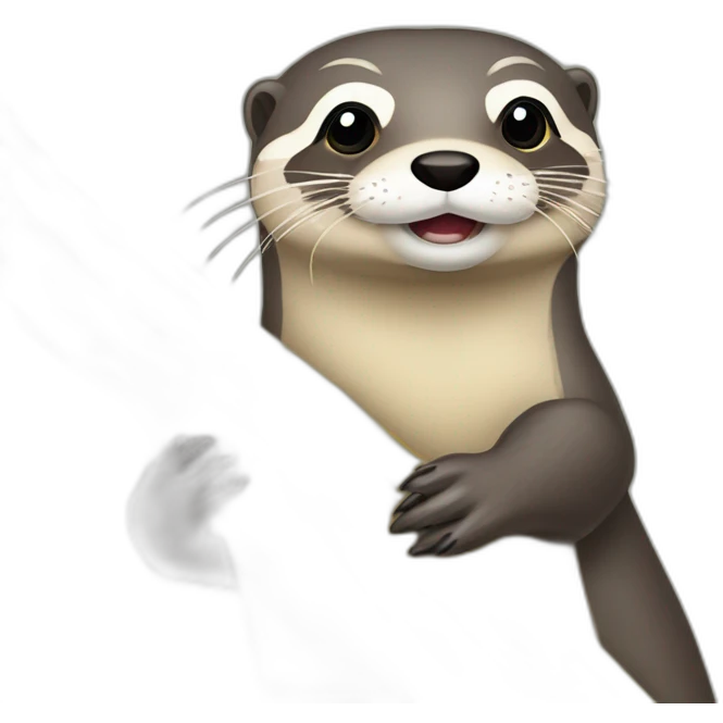 loutre sur une girape emoji