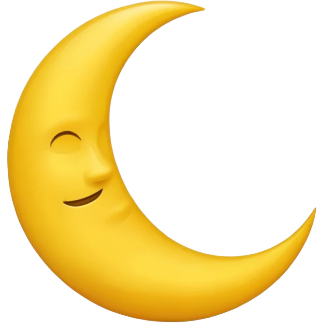 yellow half moon emoji