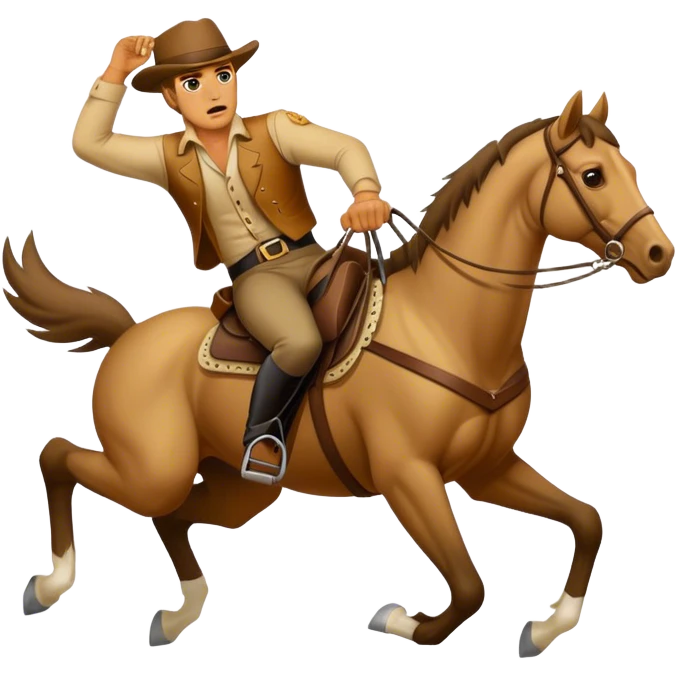 Butch Cassidy falling off his horse emoji