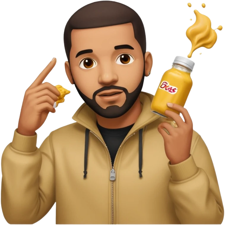 drake throwing mustard at kendrick lamar emoji