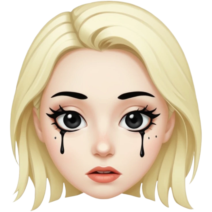 Crying alternative girl emoji