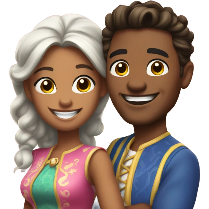 Couple in disney emoji