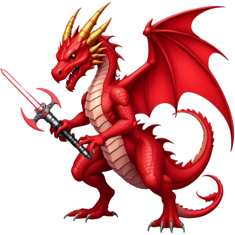 crazy-funny-cyberpunk-red-dragon-laser-sword-red emoji