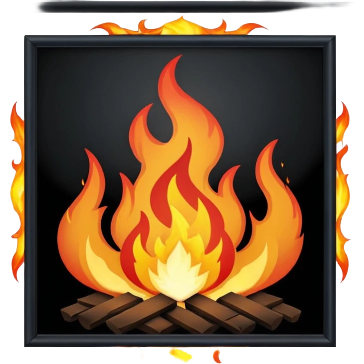 Heat with fire and cross in middle emoji