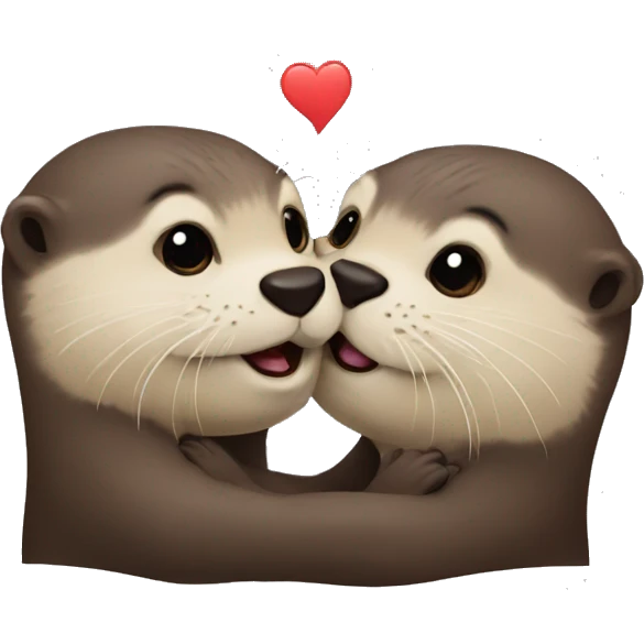 otters kissing  emoji