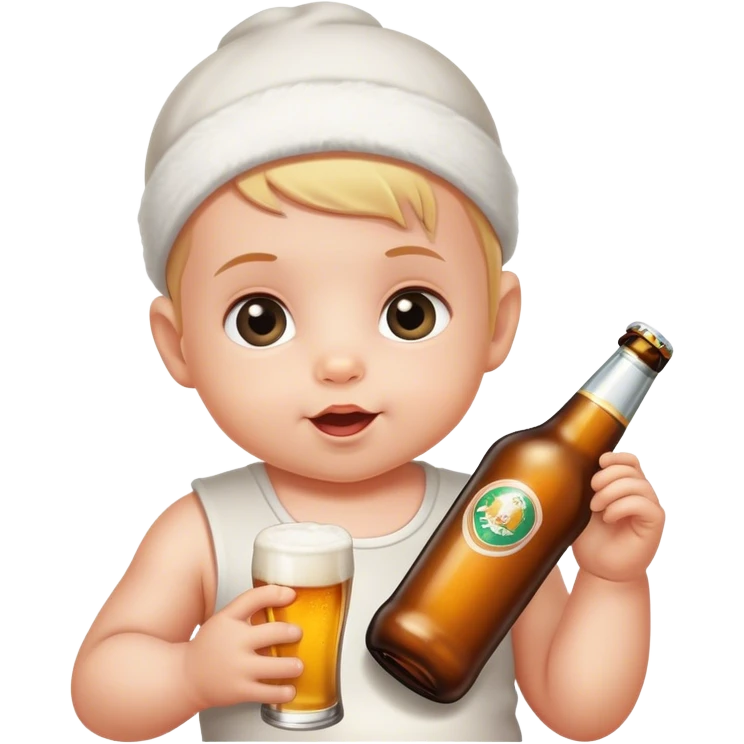 baby with alcohol bottle emoji