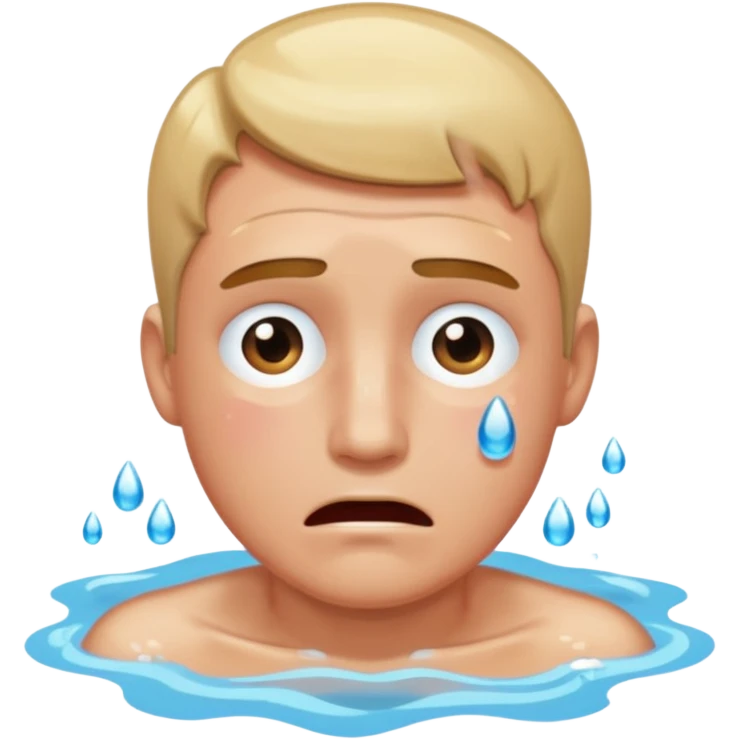 Dick crying in a pool  emoji