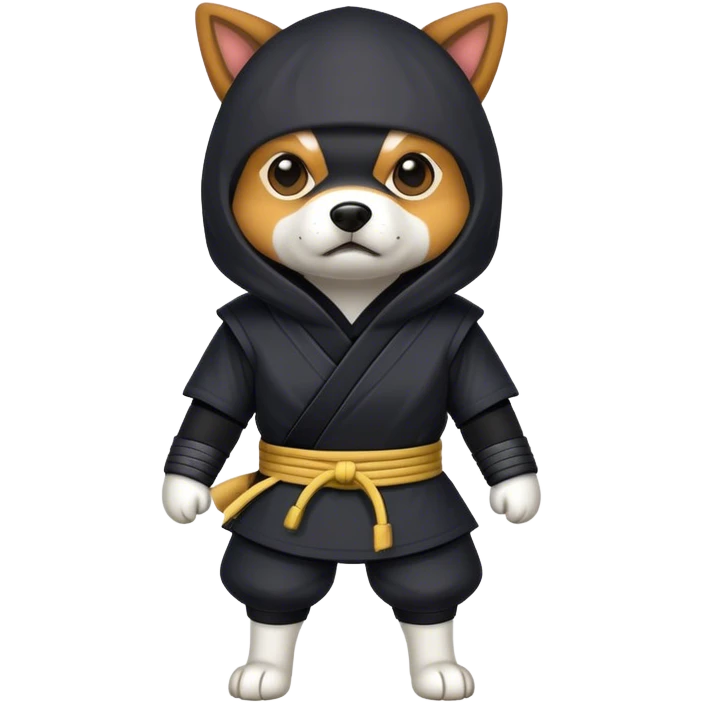 Dog dressed as a ninja emoji