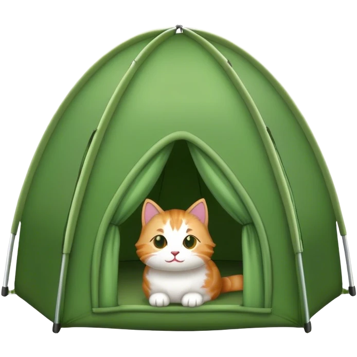 cat in green tent emoji