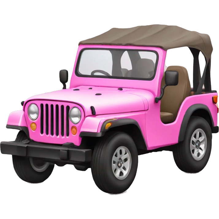 Pink jeep  emoji