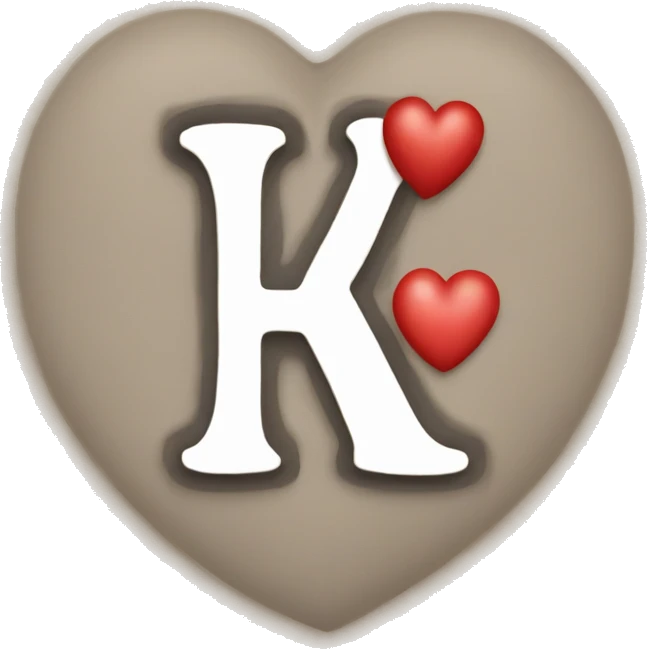 The heart inside with the letter A emoji