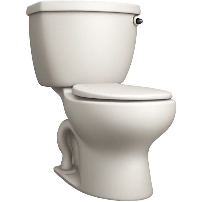 A toilet with a happy face sticking out emoji