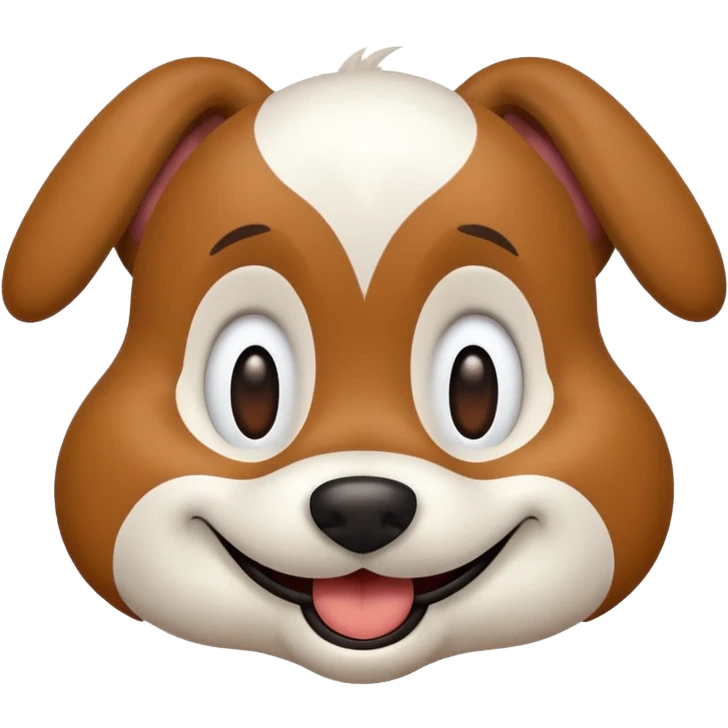 Goofy dog emoji