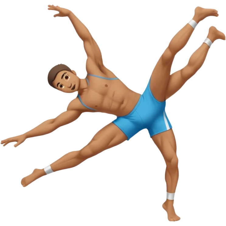 Naked man cartwheel emoji