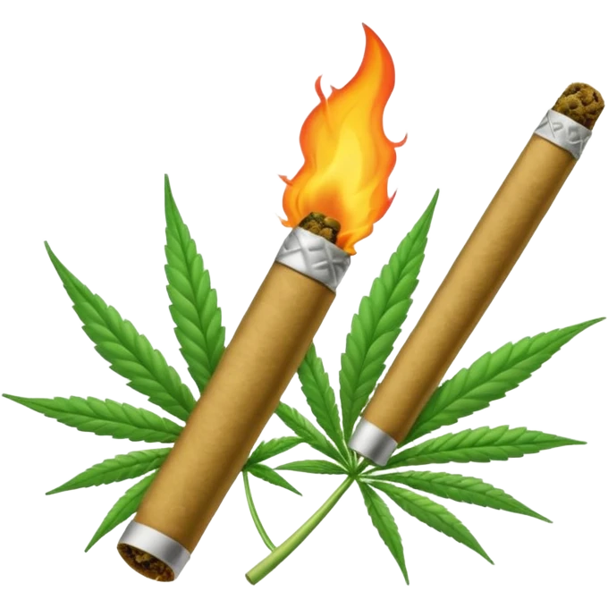 2 marijuana joints emoji