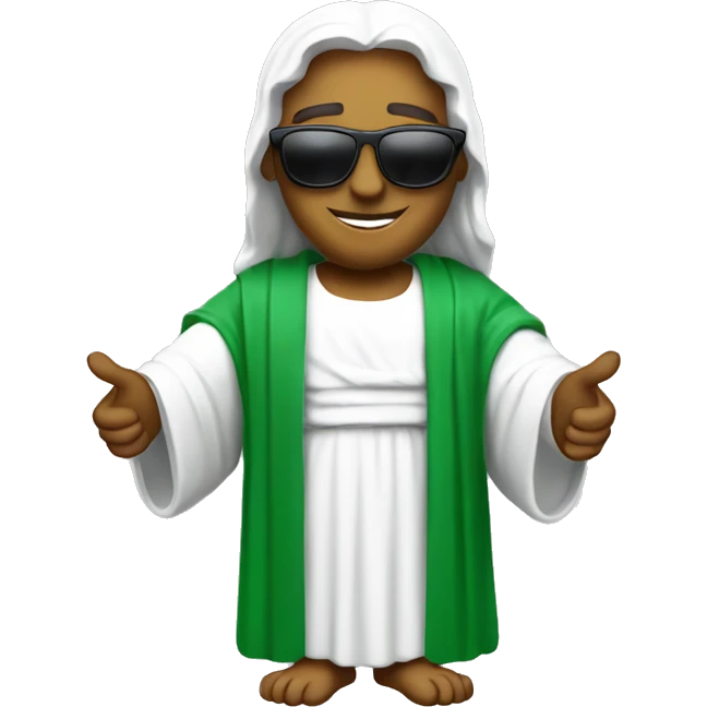 Christ the Redeemer in sunglasses emoji
