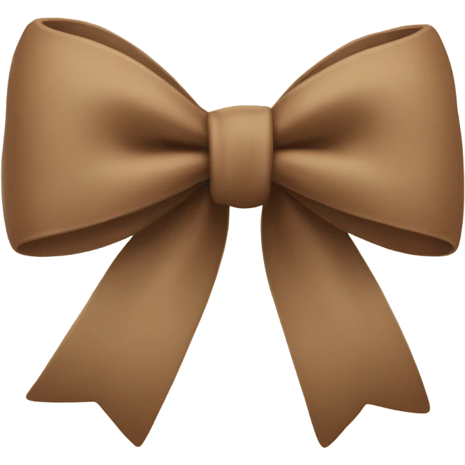 brown bow on beige star emoji