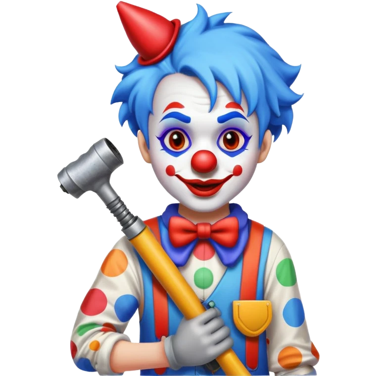 Clown with jackhammer emoji