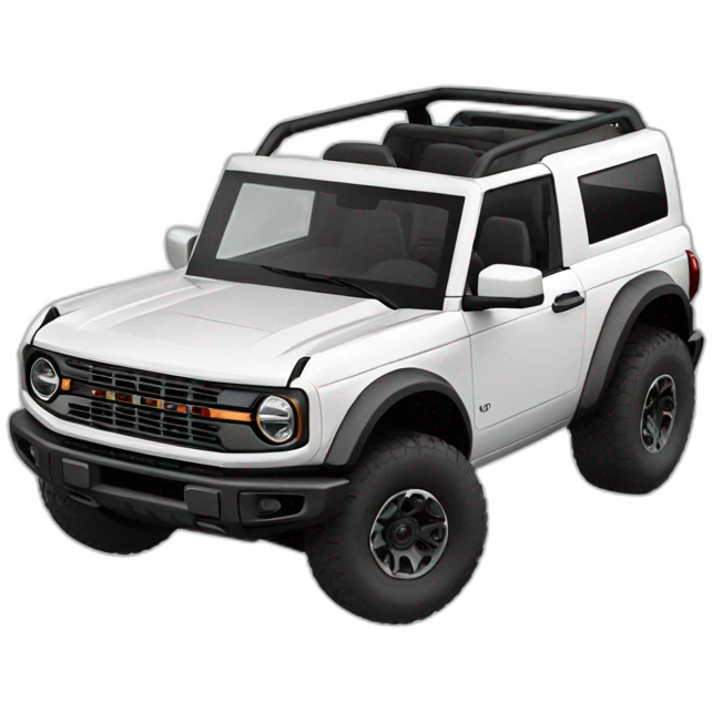White 2022 ford bronco emoji