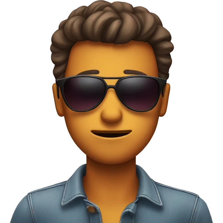 frawning emoji face with heart shaped sunglasses emoji