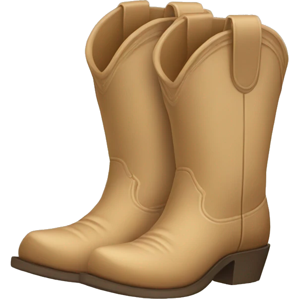 pair of beige cow girl boots emoji